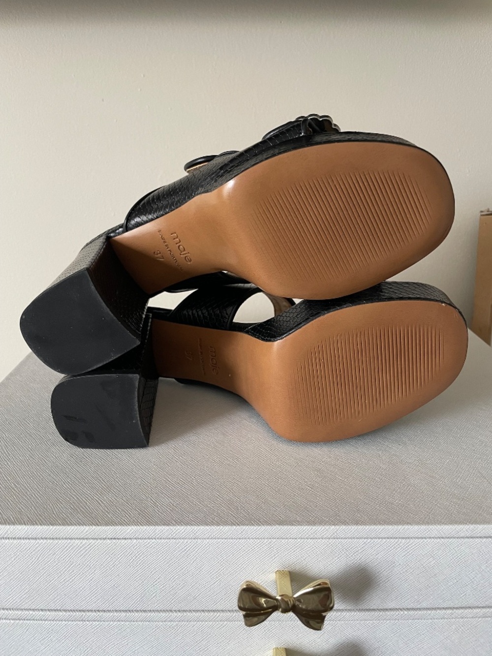 Maje - Rhinestone Buckle Mules - Picture 5 of 5